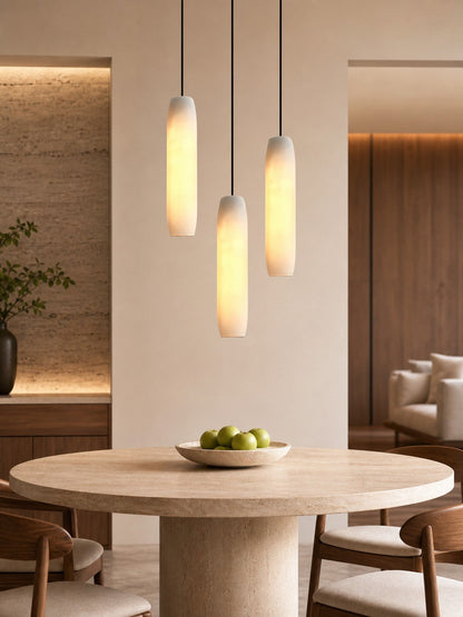 Alabaster Flute Pendant Light