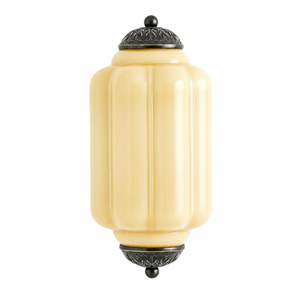 Eloise Messing-Wandleuchte – Elegante Vintage-Beleuchtung aus Milchglas