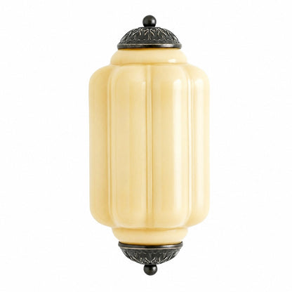 Eloise Messing-Wandleuchte – Elegante Vintage-Beleuchtung aus Milchglas