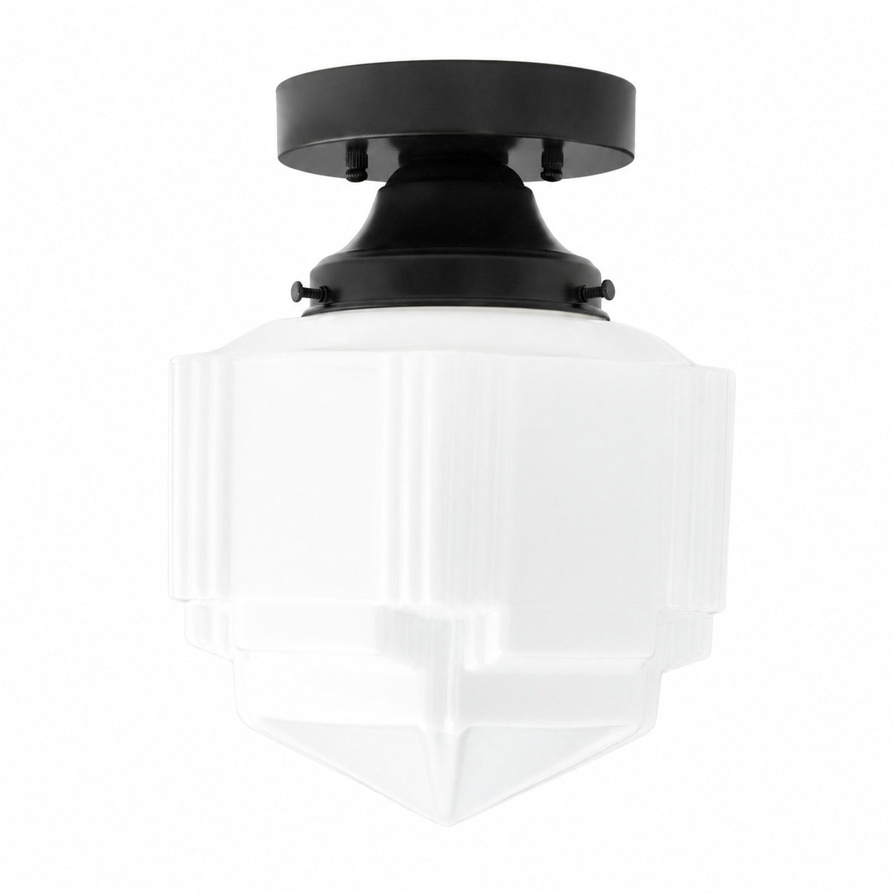 Geotower Glas Art Deco Deckenleuchte - Glasleuchte - Elegante Wohnbeleuchtung