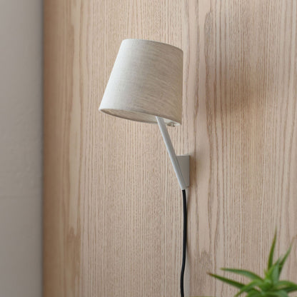Novira Modern Minimalist Wall Sconce - Soft Pivoting Shade Design Bedroom Reading and Ambient Lighting