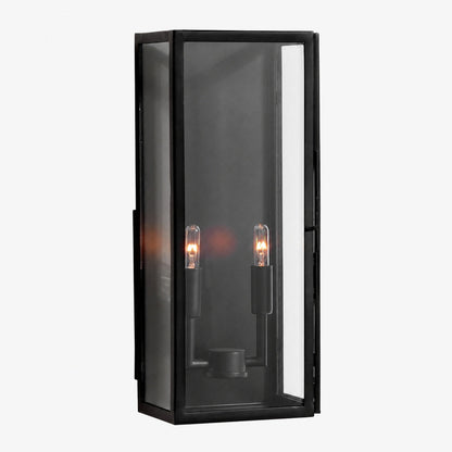 Ferrix Industrielle Wandlampe - Eisen und Glas für Garten & Terrasse