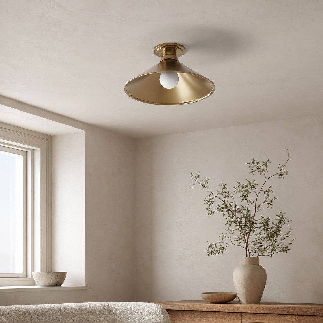 Aurenza Flush Mount – Farmhouse Ceiling Light with Simple Elegant Design