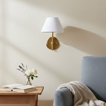 Kulo Fabric Wall Light – Modern Double Arm Linen Wall Sconce for Living Room