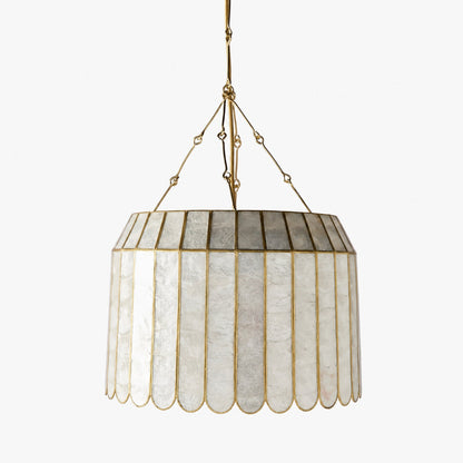 Lumica Capiz Facetten-Pendelleuchte – Elegantes natürliches Muscheldesign