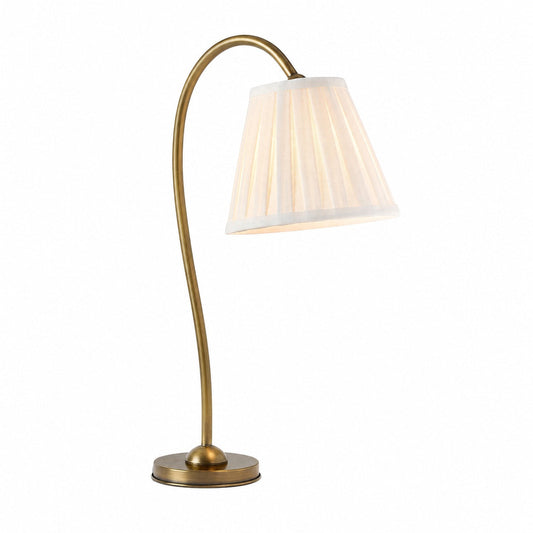 Luvora Eisen Tischlampe mit Strukturiertem Plisseeschirm im Vintage Look für Wohn und Arbeitsbereiche