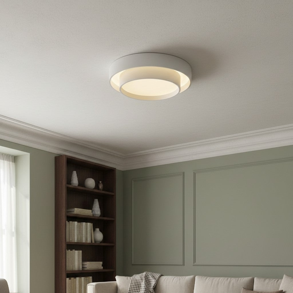Duomel Round LED Ceiling Fixture - Minimalist Ceiling Lamp for Dining Room N26