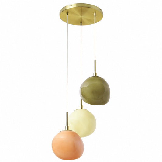 Multi-Shade Opal Glass Pendant - Cluster Hanging Lamp