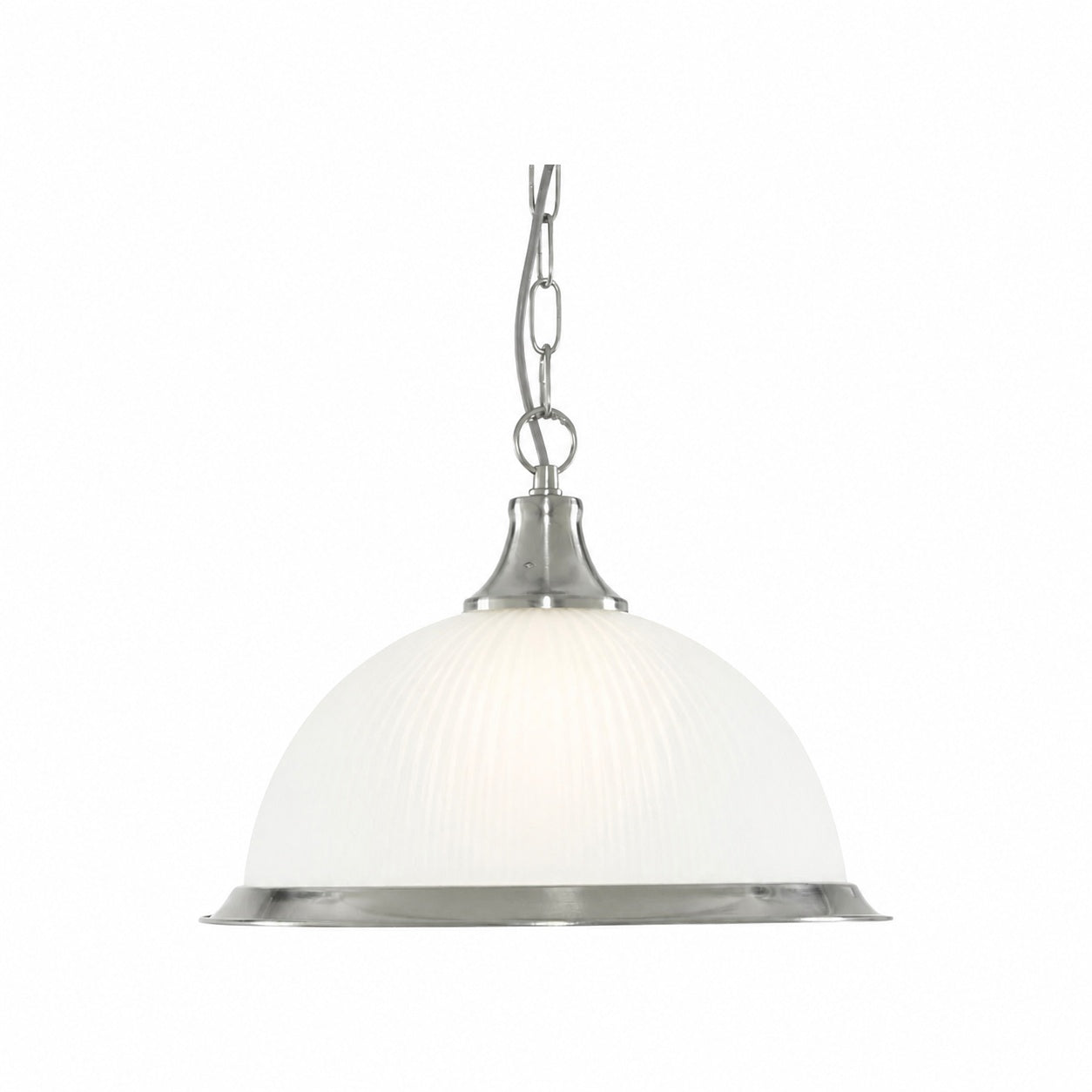 TF Vintora Pendelleuchte aus geripptem Glas – Elegante Metallumrandung für Küchen, Essbereiche und Flure