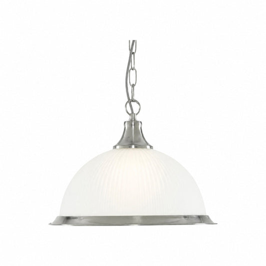 TF Vintora Pendelleuchte aus geripptem Glas – Elegante Metallumrandung für Küchen, Essbereiche und Flure