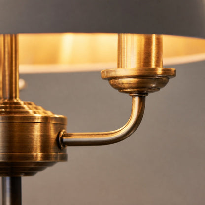 Tela Tischleuchte mit 1 oder 3 Leuchten – Modernes Leinen- und Metalldesign für Nachttisch oder Wohnzimmer