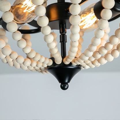 Rustibea Beaded Dome Ceiling Light – Vintage Country for Kitchen