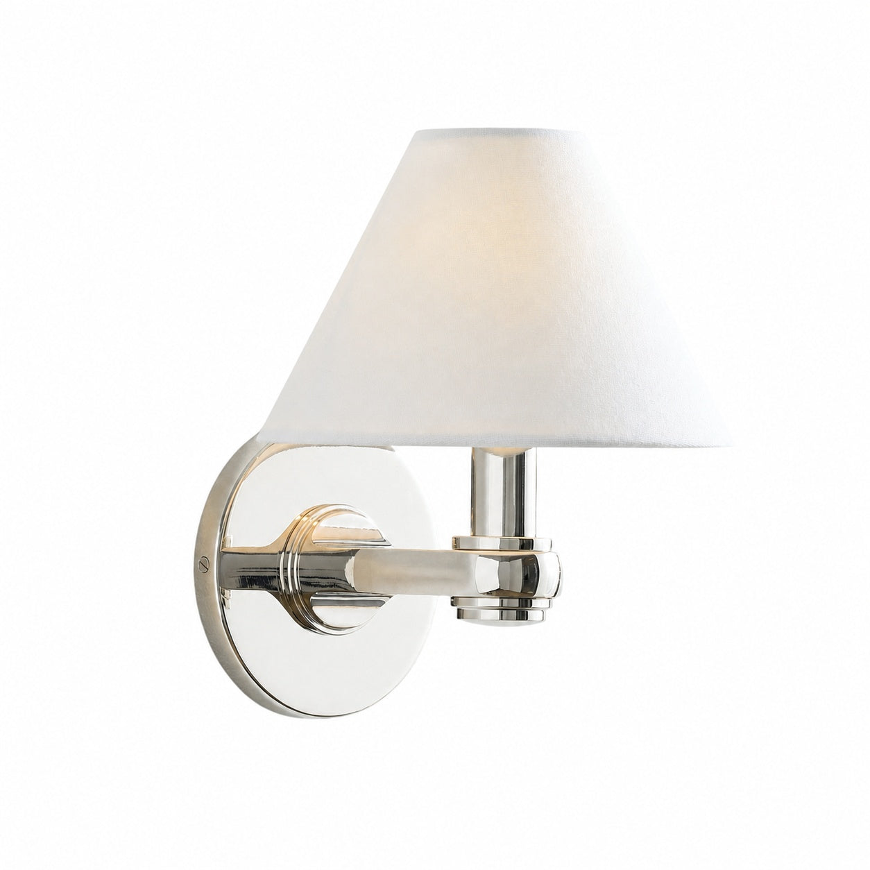 Everett Modernes Metall Wandlicht mit Stoffschirm - Ideal für Bad oder Wohnbereiche