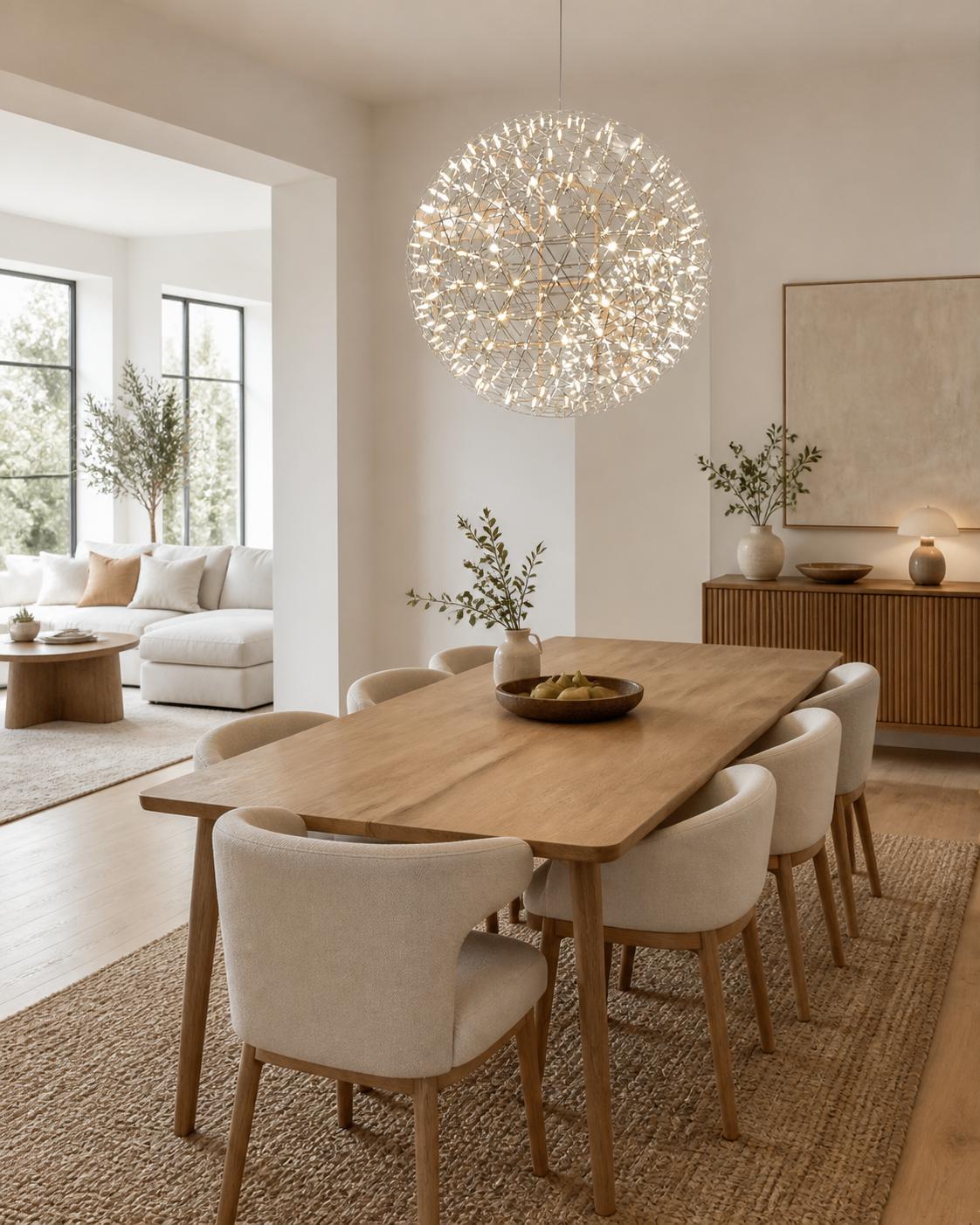 Silver Spark Ball Pendant Light