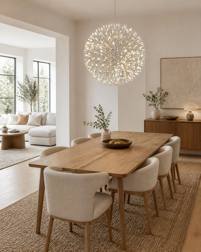 Silver Spark Ball Pendant Light
