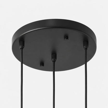 Round ceiling canopy and suspension connection detail