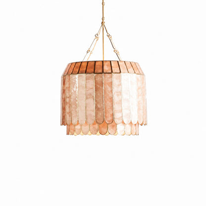 Lumica Capiz Facetten-Pendelleuchte – Elegantes natürliches Muscheldesign