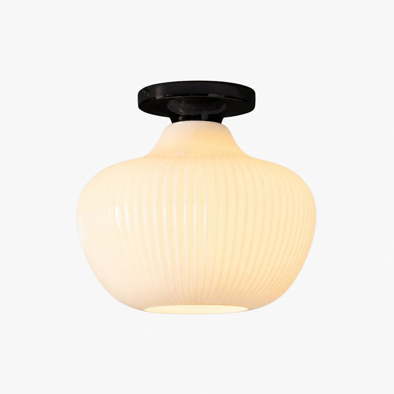 Rivrona Glass Flush Mount Ceiling Light - Modern Champagne Globe Design