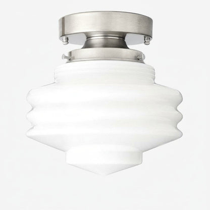 Geotower Glass Art Deco Ceiling Light - Glass Globe - Elegant Home Fixture