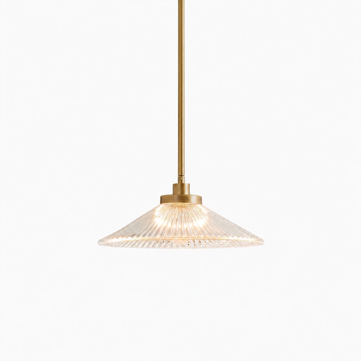 Bravira Pendelleuchte aus geripptem Glas – elegante Kücheninsellampe
