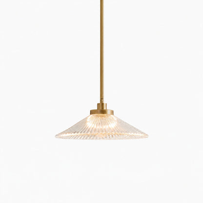 Bravira Pendelleuchte aus geripptem Glas – elegante Kücheninsellampe