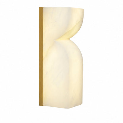 Albesque Curved Wall Lamp - Modern Alabaster Wall Lamp for Bedrooms and Living Rooms