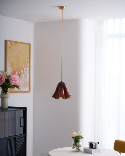 Bellina Sculptural Floral Pendant Light Contemporary Ceiling Fixture for Living Room