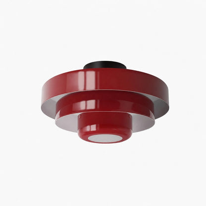 Veleora Bauhaus Three-Tier Colorful Round Macaron Ceiling Lamp - Modern Metal Design for Living Rooms