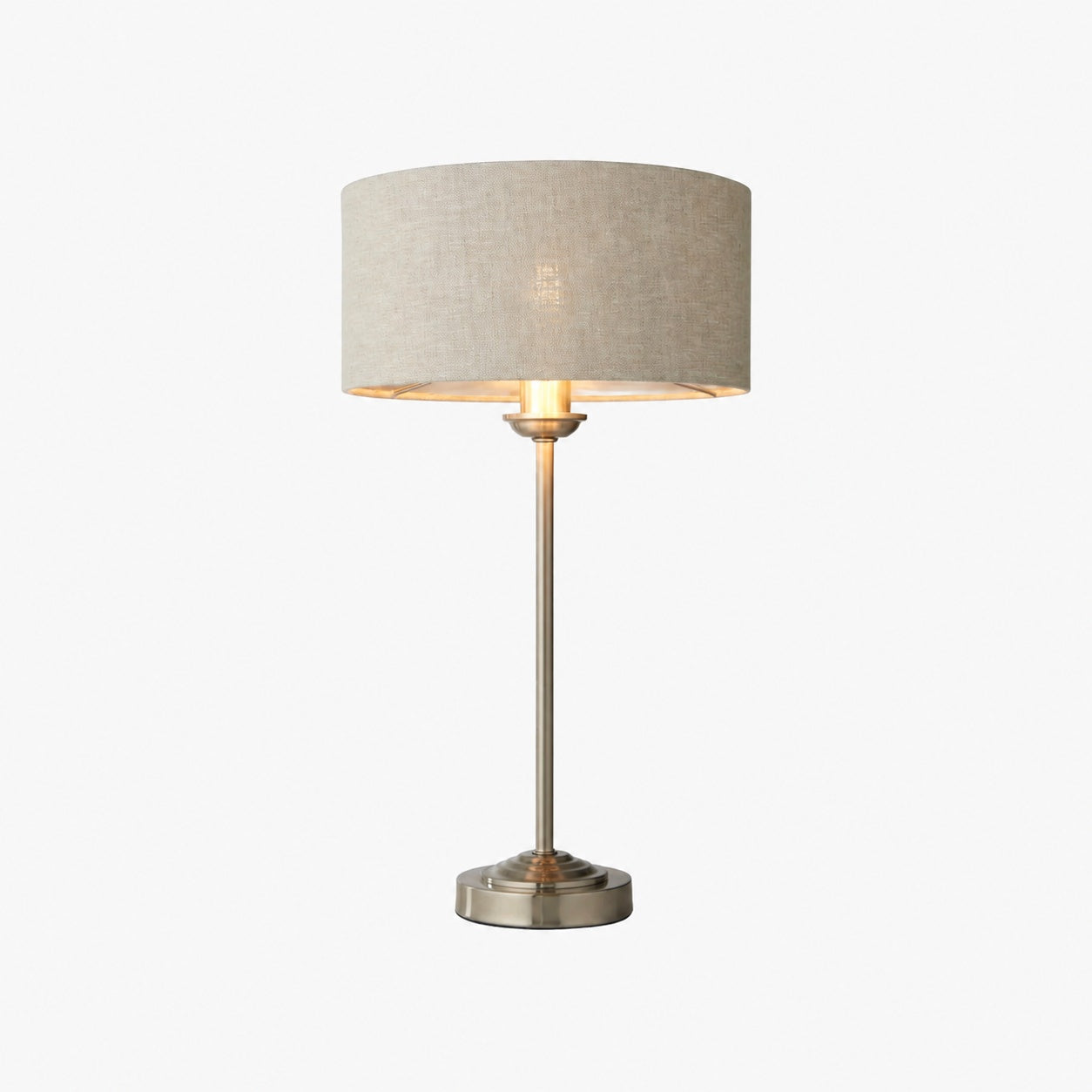 Tela Tischleuchte mit 1 oder 3 Leuchten – Modernes Leinen- und Metalldesign für Nachttisch oder Wohnzimmer