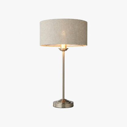 Tela Tischleuchte mit 1 oder 3 Leuchten – Modernes Leinen- und Metalldesign für Nachttisch oder Wohnzimmer