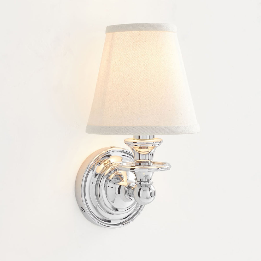 Kalvora Soft Fabric Shade Wall Sconce - Modern Accent Lighting Ideal for Bedroom and Hallway