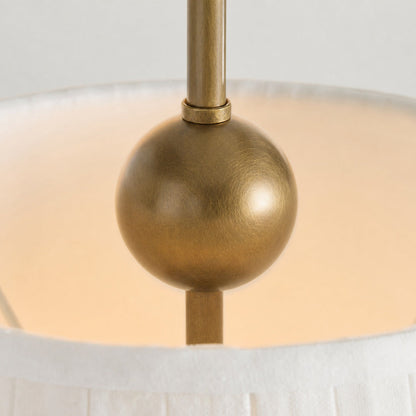 Luvora Moderne Hängelampe mit plissiertem Stoffschirm – Zeitgenössische, elegante Deko-Hängeleuchte