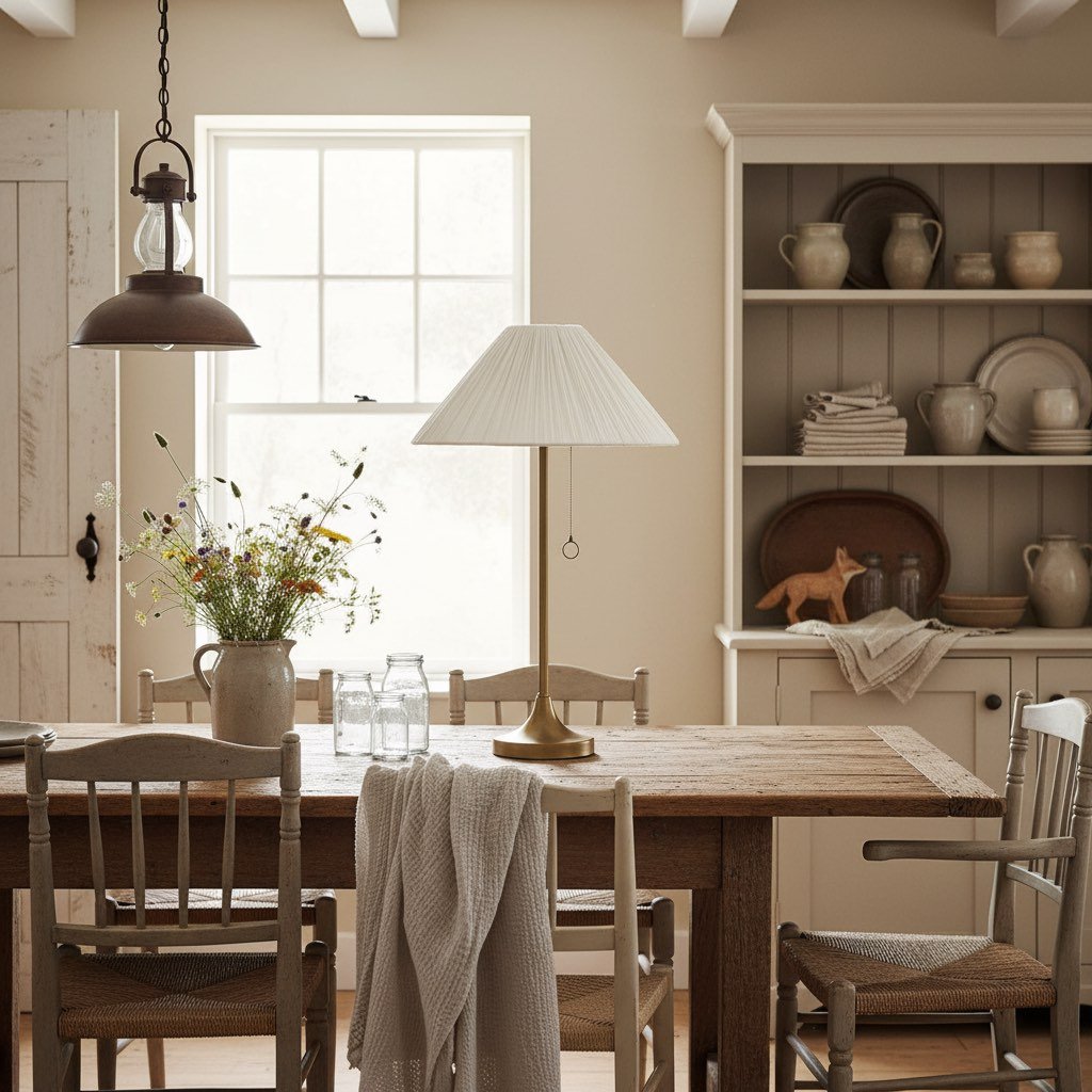 Lindi - aged brass and scalloped linen table lamp