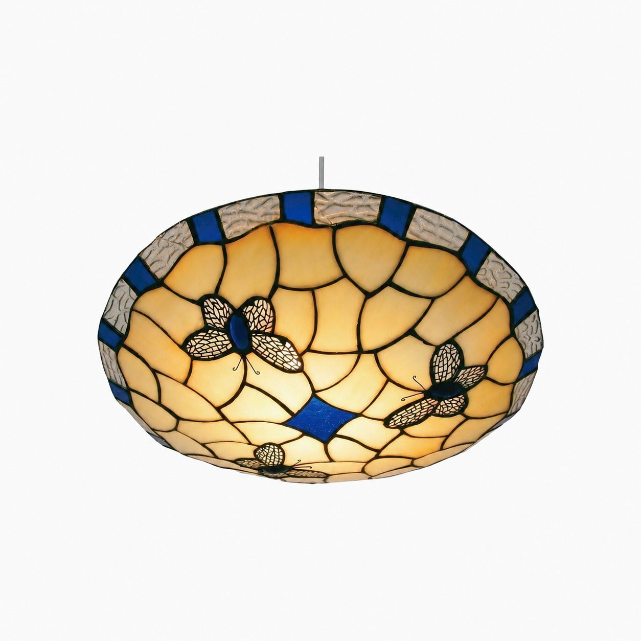 TF Schmetterlings-Pendelleuchte – Dekorative Buntglas-Pendelleuchte für Schlafzimmer oder Eingangsbereich 