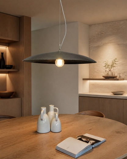 Hammered Brass Suspension Light