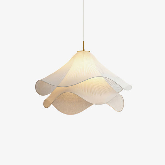 Ethereal Bloom Pleated Fabric Pendant Light for Dining and Living Rooms