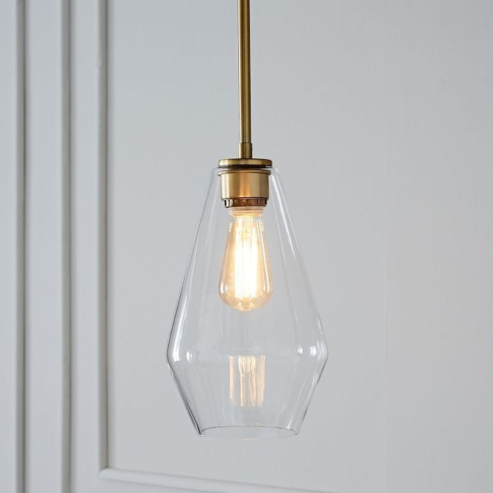 Merin Transparent Glass Sculpture Geometric Chandelier