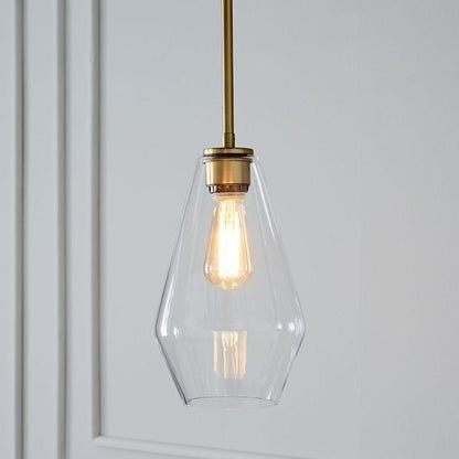 Merin Transparent Glass Sculpture Geometric Chandelier