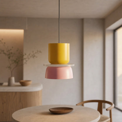 Acrybowlia Sculptural Acrylic Pendant Lamp with Colorful Layered Bowl Form for Island Lighting N35