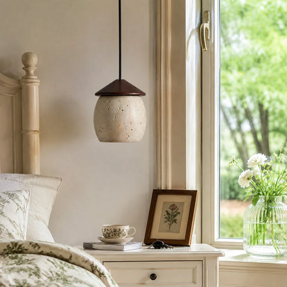 Single pendant bedside/window scene