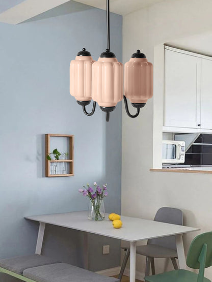 Vintage Eloise Glas Kronleuchter 3 Flammig