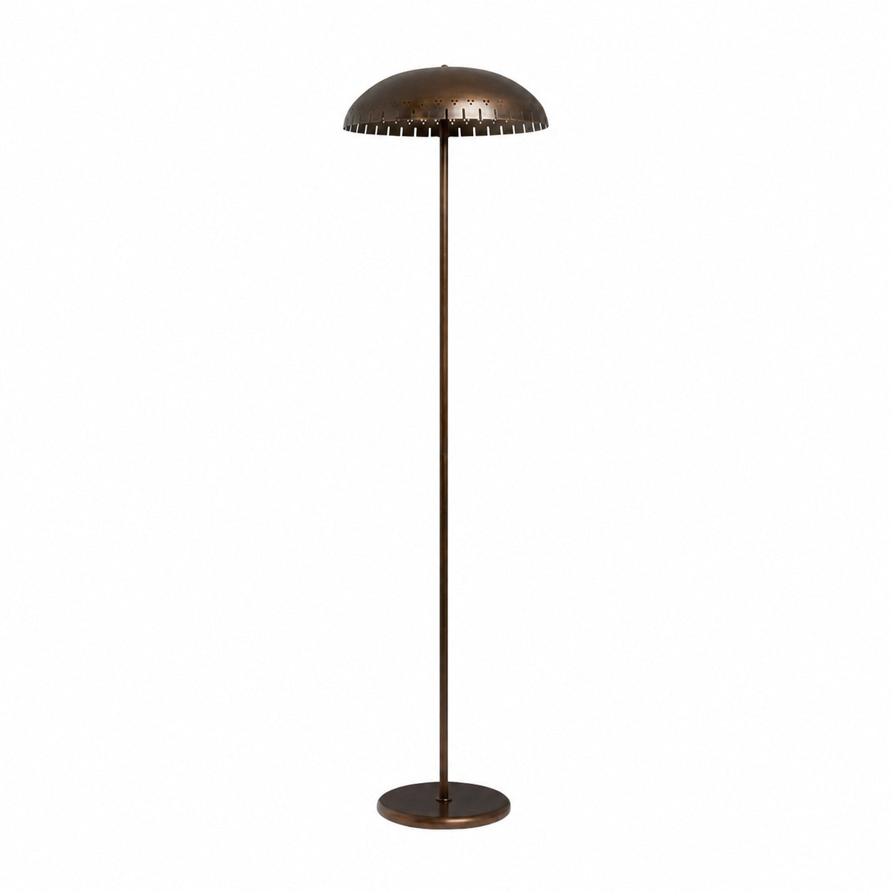 Lustrona Metal Standing Floor Lamp – Modern Half-Dome Shade Accent Light for Home Styling
