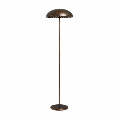 Lustrona Metal Standing Floor Lamp – Modern Half-Dome Shade Accent Light for Home Styling