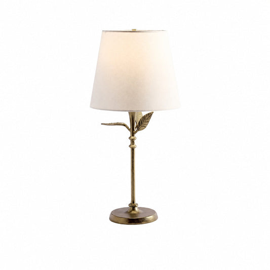 Roven Vintage Forged Iron Table Lamp - Botanical Pattern and Soft Linen Glow for Modern Interiors