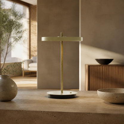 Astris Modern Minimalist Metal Table Lamp Soft LED Illumination for Living Room and Office