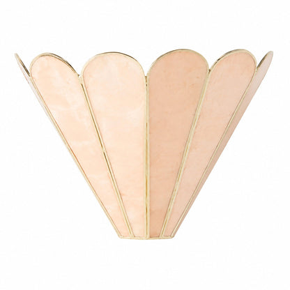 Lumica Capiz Facetten-Wandleuchte – Wandleuchte aus Messing und Eisen in Gold-Finish