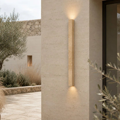 stone linear wall sconce scene