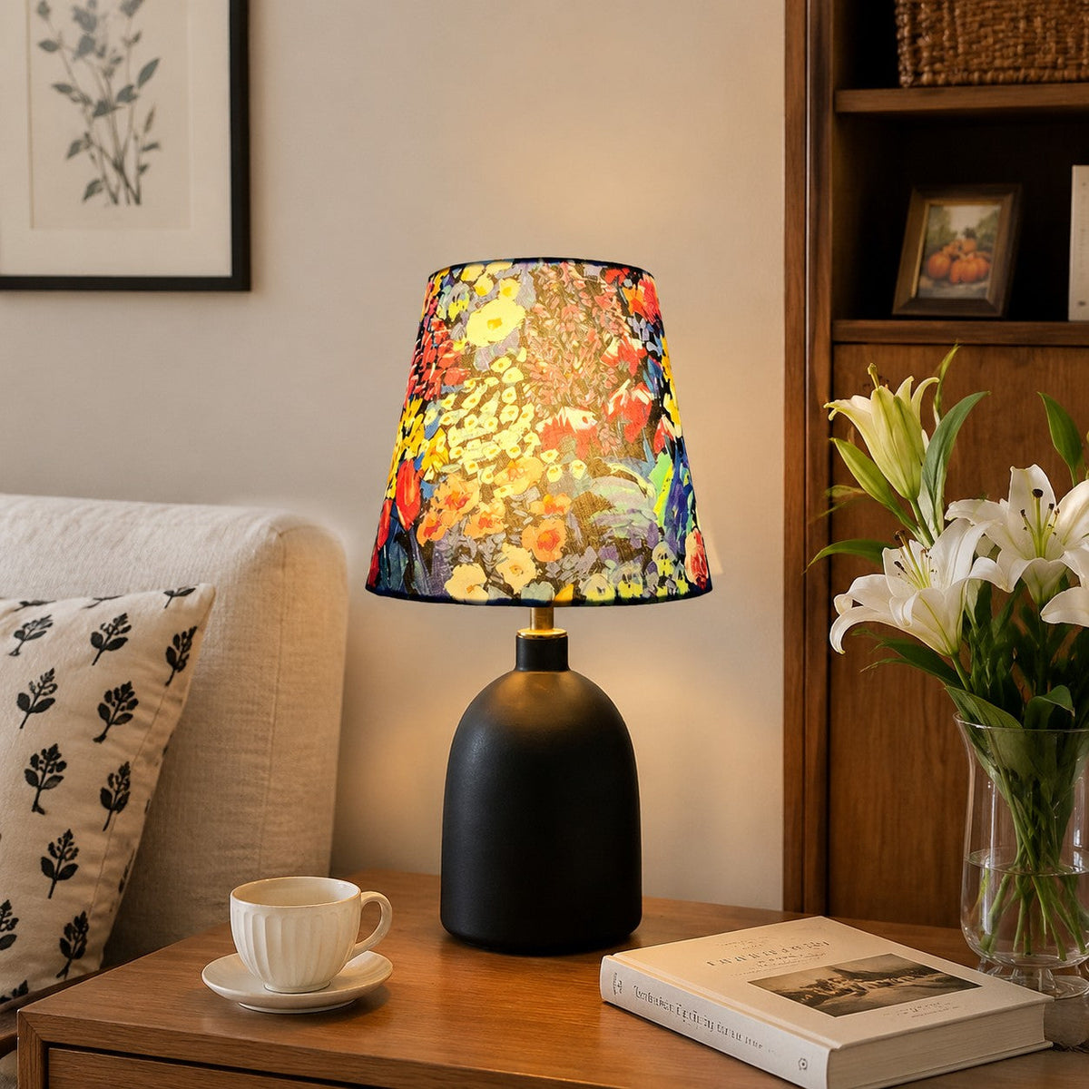 Liberty Fabric Floral Ceramic Table Lamp