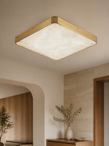 Geometric Alabaster Recessed Ceiling Light