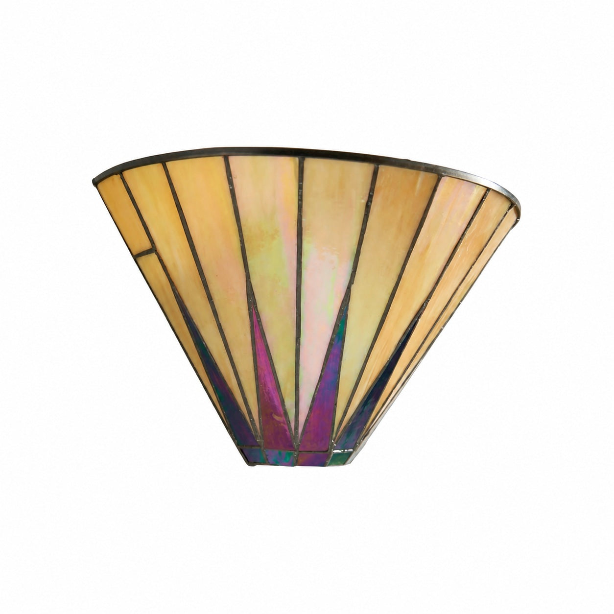 TF Dark Star Art Deco Star Tiffany Wandleuchte – Geometrische Buntglasleuchte für Flur und Wohnzimmer